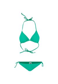 Urban Classics - Damskie Trójkątne Bikini Z Recyklingu. Kolor: zielony #1