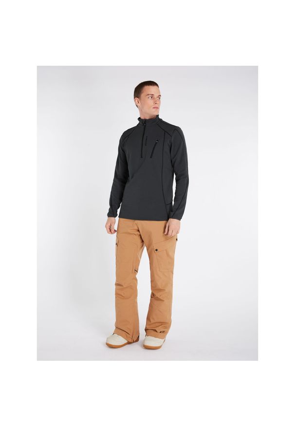Koszulka męska Protest HUMANS 1/4 zip top. Kolor: szary. Materiał: polar. Sezon: zima. Sport: narciarstwo