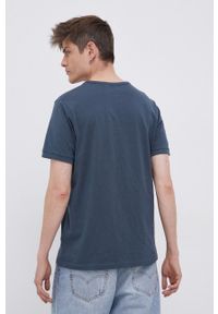 Lee Cooper T-shirt bawełniany gładki. Okazja: na co dzień. Kolor: niebieski. Materiał: bawełna. Długość: krótkie. Wzór: gładki. Styl: casual #2