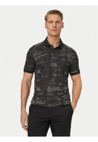 BOSS Polo Active Repeat 50558583 Czarny Slim Fit. Typ kołnierza: polo. Kolor: czarny. Materiał: syntetyk #1