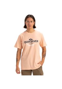 Quiksilver - Koszulka z krótkim rękawem dla Mężczyzn TYPED OUT Różowy. Kolor: różowy. Materiał: materiał, bawełna. Długość rękawa: krótki rękaw. Długość: krótkie
