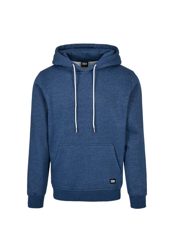Bluza z kapturem Urban Classics Basic Melange. Typ kołnierza: kaptur. Kolor: niebieski. Materiał: tkanina
