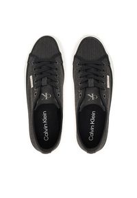 Calvin Klein Sneakersy Vulc Flatf Laceup Jaq Aop HW0HW03265 Czarny. Kolor: czarny. Materiał: materiał #6