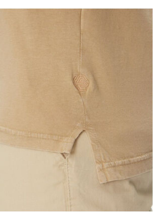 INDICODE T-Shirt Injamiro 41-143 Beżowy Regular Fit. Kolor: beżowy. Materiał: bawełna
