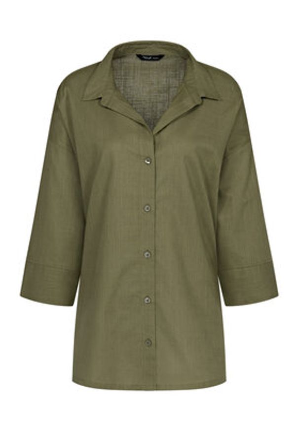 Triumph Koszula Summer 10222569 Zielony Oversize. Kolor: zielony. Materiał: bawełna