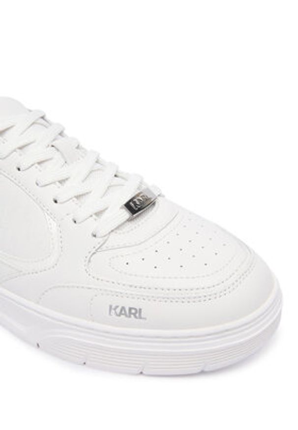 Karl Lagerfeld - KARL LAGERFELD Sneakersy KL53019 Biały. Kolor: biały. Materiał: skóra