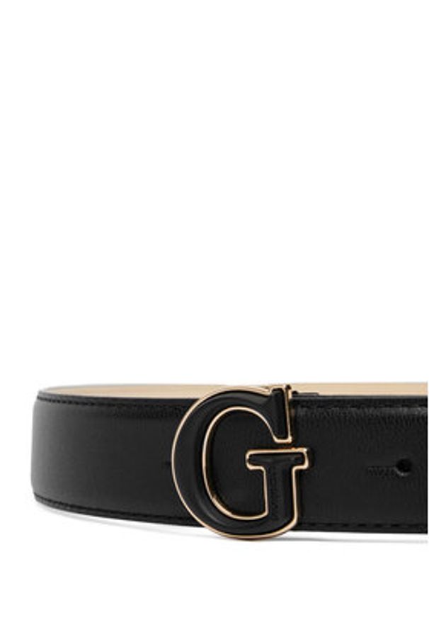 Guess Pasek Damski BW9354 P6230 Czarny. Kolor: czarny. Materiał: skóra
