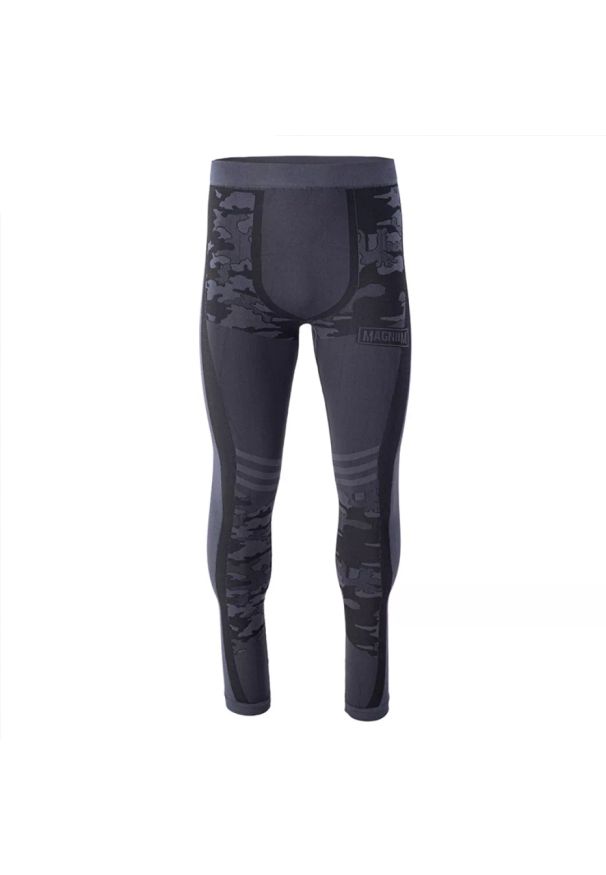 Spodnie termoaktywne Magnum Camo Bottom, męskie - szare, Rozmiar XXL. Kolor: szary. Materiał: skóra, materiał, włókno, elastan, poliamid, syntetyk