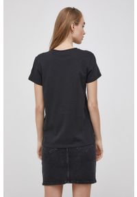 Levi's® - Levi's T-shirt bawełniany kolor czarny. Okazja: na spotkanie biznesowe, na co dzień. Kolor: czarny. Materiał: bawełna. Wzór: nadruk. Styl: biznesowy, casual #5