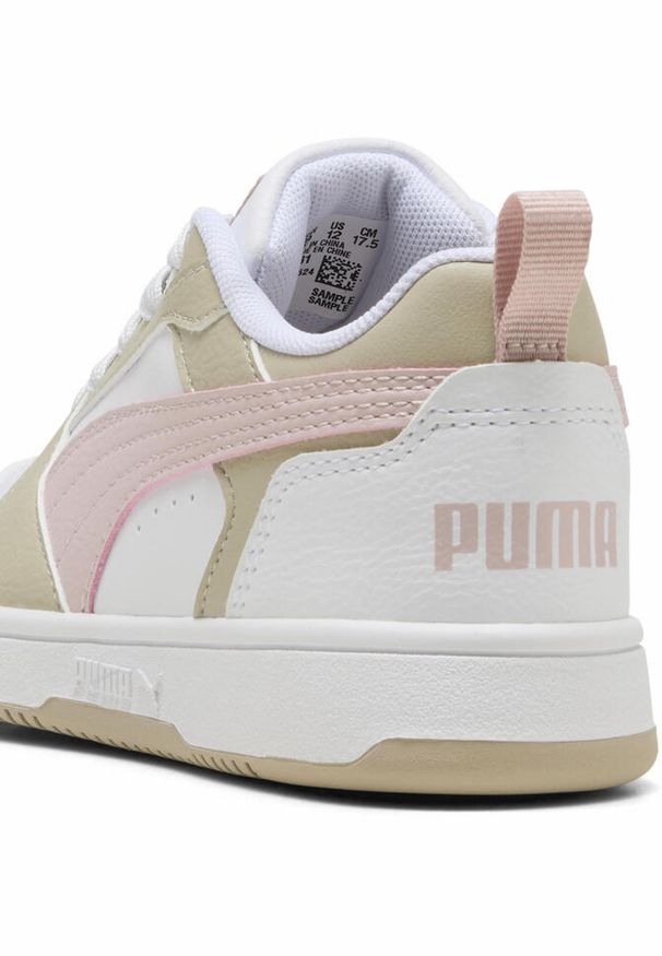 Puma - Dziecięce sneakersy Rebound V6 Lo PUMA White Mauve Mist Desert Dust Pink Beige. Kolor: biały, różowy, wielokolorowy, beżowy