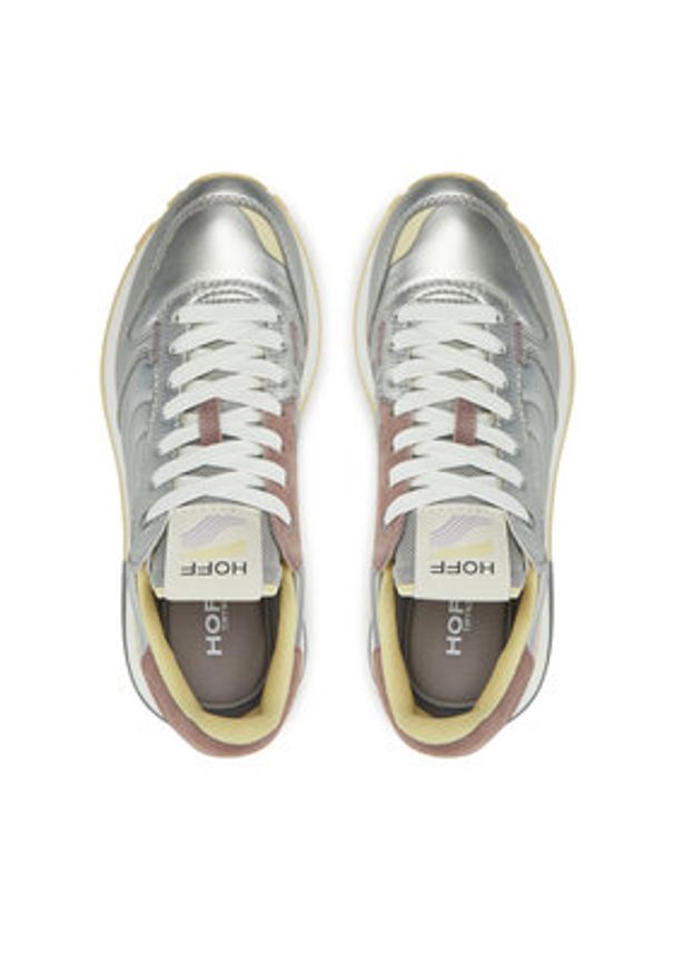 HOFF Sneakersy Tiryns 12517005 Srebrny. Kolor: srebrny. Materiał: skóra, zamsz