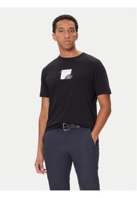BOSS T-Shirt Stripe Zone 50548093 Czarny Relaxed Fit. Kolor: czarny. Materiał: bawełna