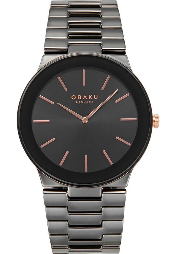 Zegarek OBAKU Zegarek męski Obaku Denmark V281GXBBCB czarny. Kolor: czarny