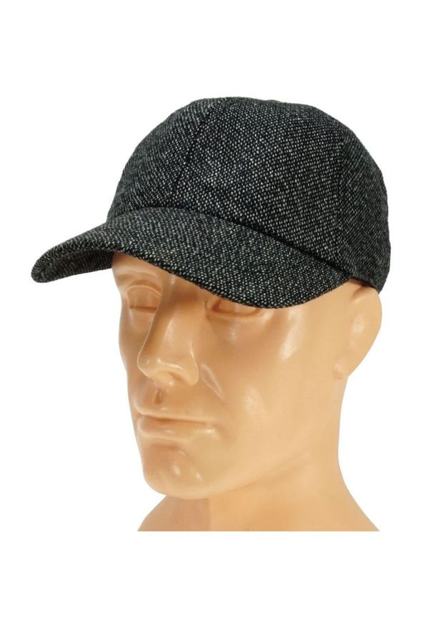 Pako Jeans - Jesienno-Zimowa Męska Czapka z Daszkiem, Mały Rozmiar, Czarno-Biały Melanż. Kolor: biały, czarny, wielokolorowy. Materiał: poliester. Wzór: melanż. Sezon: zima, jesień. Styl: klasyczny