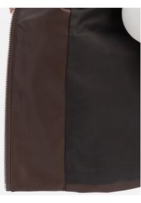 Calvin Klein Jeans Kurtka z imitacji skóry Moto LV047E501G Brązowy Regular Fit. Kolor: brązowy. Materiał: skóra #6