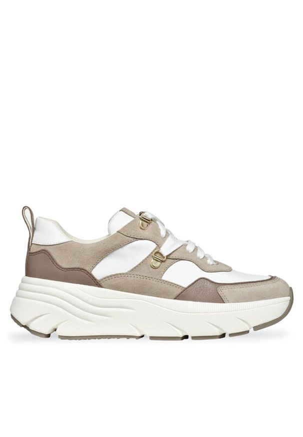 Geox Sneakersy D Diamanta D36UFE 08522 C0118 Biały. Kolor: biały. Materiał: skóra, zamsz