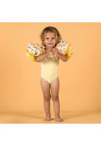 NABAIJI - Strój jednoczęściowy pływacki dla malucha Nabaiji Madina Lanza z falbanką. Kolor: żółty. Materiał: poliamid, elastan, poliester, materiał