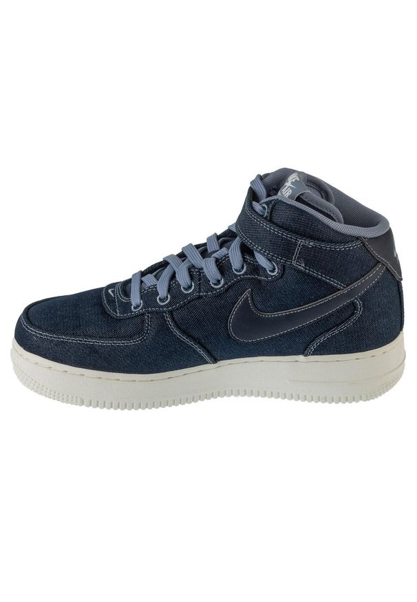 Nike - Buty sportowe Sneakersy damskie, Air Force 1 07. Kolor: niebieski. Model: Nike Air Force. Sport: turystyka piesza