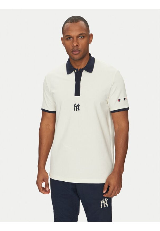 Champion Polo 221044 Biały Regular Fit. Typ kołnierza: polo. Kolor: biały. Materiał: bawełna