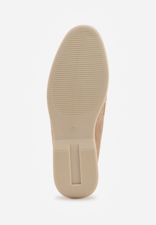 Born2be - Ciemnobeżowe Eleganckie Mokasyny VICES z Imitacji Zamszu ze Skórzaną Wkładką Jaenith. Okazja: na spotkanie biznesowe, na co dzień. Kolor: beżowy. Materiał: zamsz, skóra. Wzór: aplikacja. Styl: elegancki