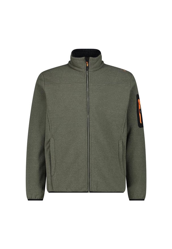 Bluza męska turystyczna CMP 38H2237. Okazja: na co dzień. Kolor: zielony. Styl: casual, sportowy. Sport: turystyka piesza