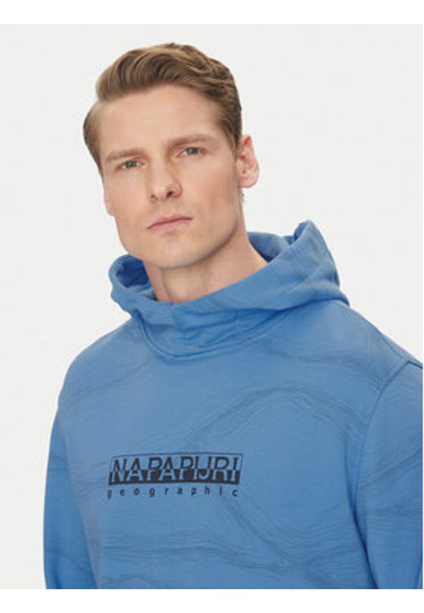 Napapijri Bluza Cellini NP0A4ILR Niebieski Relaxed Fit. Kolor: niebieski. Materiał: bawełna