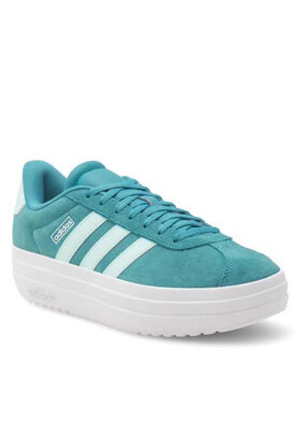 Adidas - adidas Sneakersy Vl Court Bold J IH4778 Niebieski. Kolor: niebieski. Materiał: zamsz, skóra