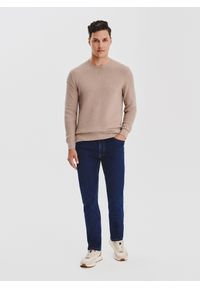 Pako Lorente - PAKO LORENTE - Sweter męski w kolorze beżowym. Kolor: czarny, beżowy. Materiał: wełna, bawełna. Sezon: jesień #2