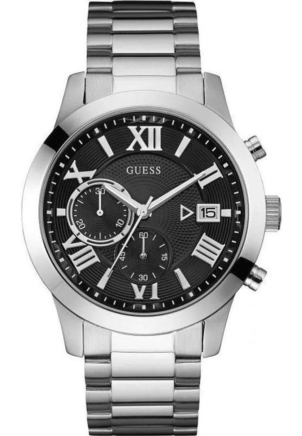 Zegarek Guess Zegarek męski Guess W0668G3 srebrny. Kolor: srebrny