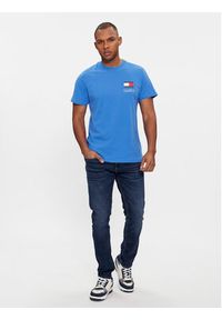 Tommy Jeans T-Shirt Essential Flag DM0DM18263 Niebieski Slim Fit. Kolor: niebieski. Materiał: bawełna #5