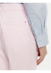 TOMMY HILFIGER - Tommy Hilfiger Chinosy WW0WW40504 Różowy Straight Fit. Kolor: różowy. Materiał: bawełna #4