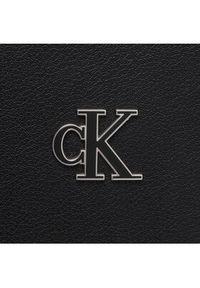 Calvin Klein Jeans Torebka Minimal Monogram Shopper32 K60K609292 Czarny. Kolor: czarny. Materiał: skórzane #6