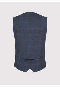 Pako Lorente - PAKO LORENTE – Ciemnoszara kamizelka męska w kratę. Okazja: na co dzień. Kolor: szary. Materiał: poliester, wiskoza. Styl: casual #5