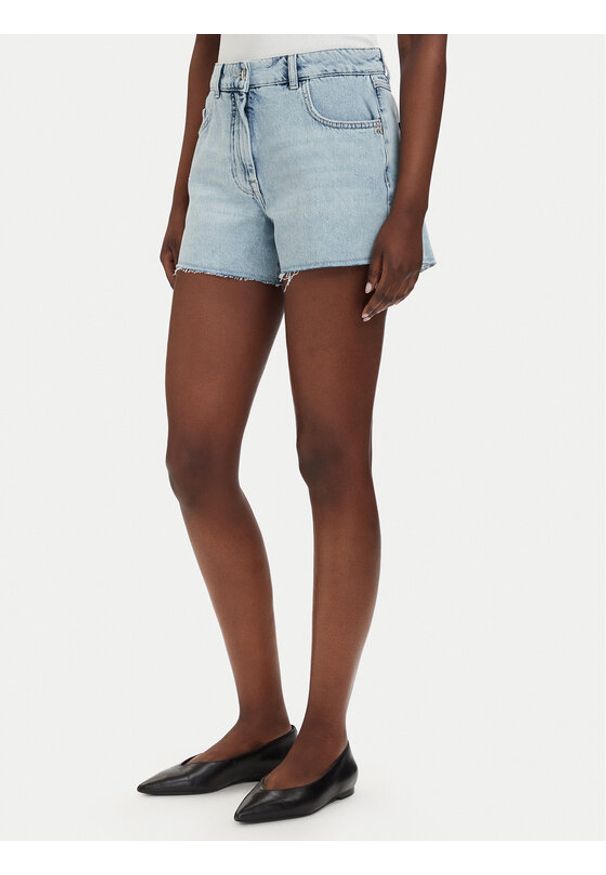 Patrizia Pepe Szorty jeansowe 2P1744/D070-CB21 Niebieski jasny Regular Fit. Kolor: niebieski. Materiał: bawełna