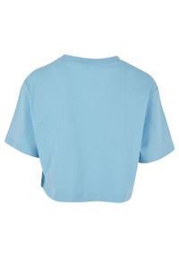 BUILD YOUR BRAND - Oversized Crop Top Dla Pań I Panów. Kolor: niebieski