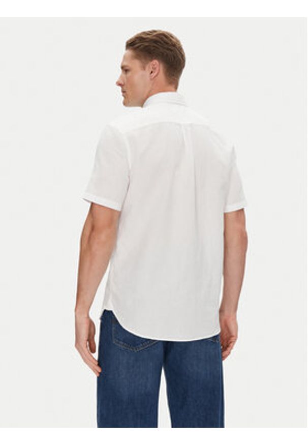 TOMMY HILFIGER - Tommy Hilfiger Koszula MW0MW40703 Biały Regular Fit. Kolor: biały. Materiał: len