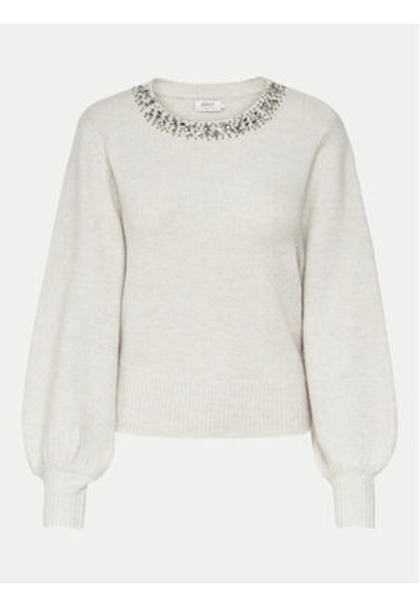 only - ONLY Sweter Elsa 15210667 Beżowy Regular Fit. Kolor: beżowy. Materiał: syntetyk