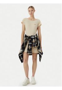 EA7 Emporio Armani Sukienka letnia 7W001478 AF10373 U1088 Beżowy jasny Relaxed Fit. Kolor: beżowy. Materiał: bawełna. Sezon: lato #2