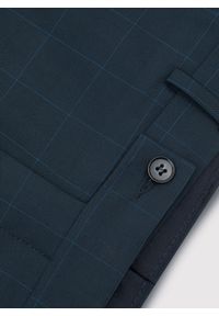Pako Lorente - PAKO LORENTE – Granatowe spodnie w delikatną niebieską kratkę P23SF-6G-003-G-S. Kolor: niebieski. Materiał: poliester, elastan, wiskoza. Wzór: kratka #2