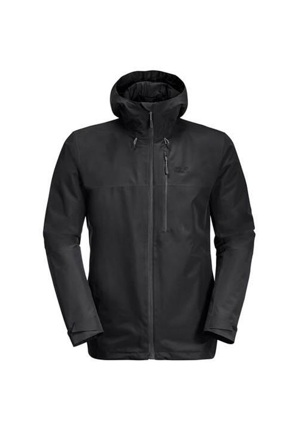 Kurtka w góry męska Jack Wolfskin 11151416000. Typ kołnierza: kaptur. Kolor: czarny. Materiał: syntetyk. Sport: wspinaczka