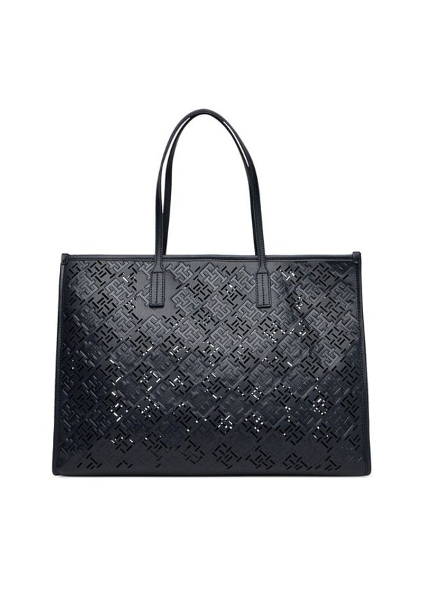 TOMMY HILFIGER - Tommy Hilfiger Torebka Th City AW0AW17501 Granatowy. Kolor: niebieski. Materiał: skórzane