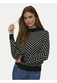 Vero Moda Sweter Capricorn 10331893 Czarny Regular Fit. Kolor: czarny. Materiał: bawełna #1