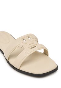 TOMMY HILFIGER - Tommy Hilfiger Klapki FW0FW08671 Écru. Materiał: skóra #3