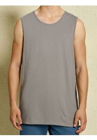 Sinsay - Bawełniany tank top basic - szary. Kolor: szary. Materiał: bawełna
