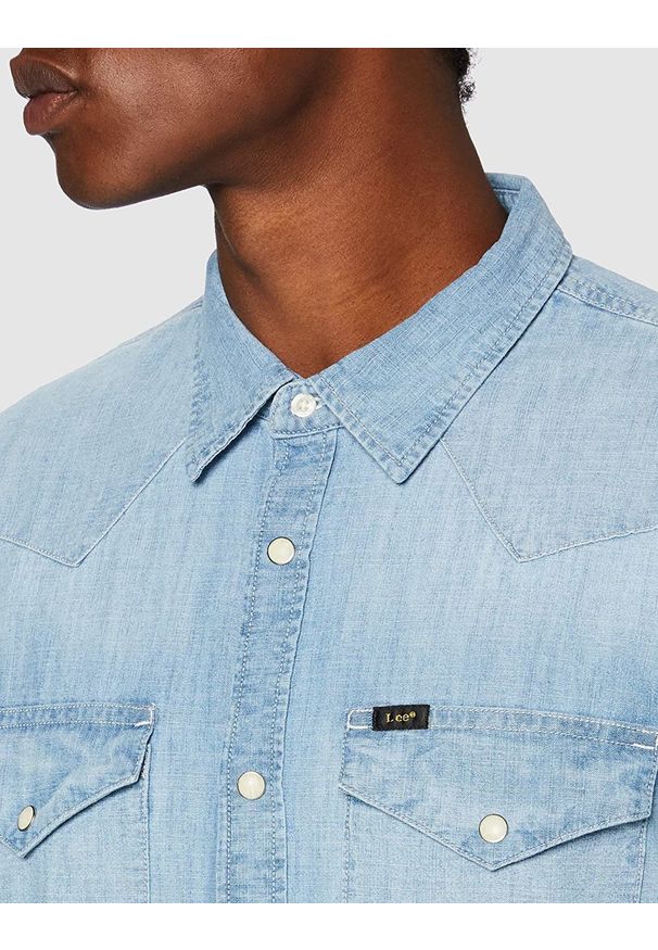 Lee - LEE LEE WESTERN SHIRT MĘSKA KOSZULA FADED BLUE L643NSOF 112115385