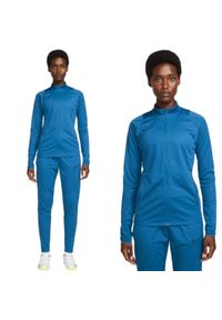 Dres damski Nike Academy 21 Track Suit treningowy Dri-Fit zestaw bluza spodnie. Kolor: niebieski. Materiał: dresówka. Technologia: Dri-Fit (Nike). Sport: piłka nożna