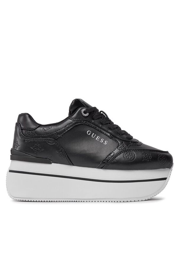 Guess Sneakersy Camrio FLPCAM FAL12 Czarny. Kolor: czarny. Materiał: skóra