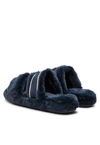 TOMMY HILFIGER - Tommy Hilfiger Kapcie Fur Basics Slipper FW0FW08343 Granatowy. Kolor: niebieski. Materiał: materiał #5