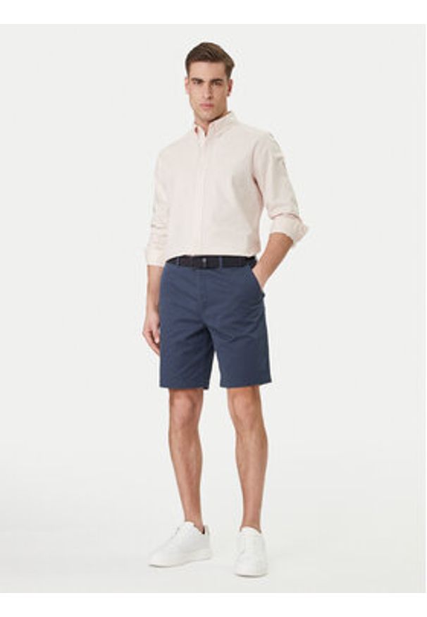 Calvin Klein Jeans Szorty materiałowe LV04RF617G Granatowy Regular Fit. Kolor: niebieski. Materiał: bawełna