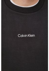 Calvin Klein bluza męski kolor czarny. Kolor: czarny. Długość rękawa: długi rękaw. Długość: długie. Wzór: nadruk